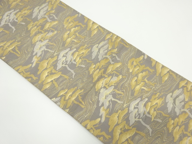 アンティーク　霞に松模様織り出し袋帯（材料）